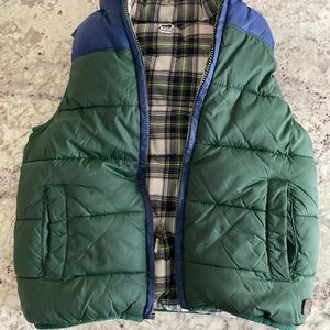 Janie and Jack Puff Vest Size 3 to 4 reversible